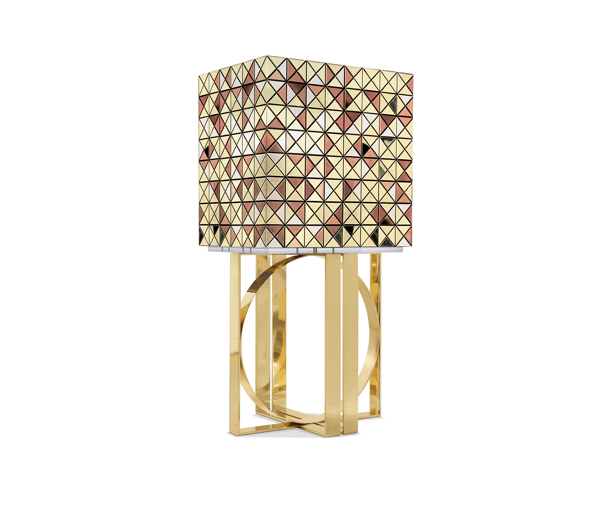 0-298 Пиксельный шкаф на ножках из анодированного золота Boca Do Lobo  - Вид №1