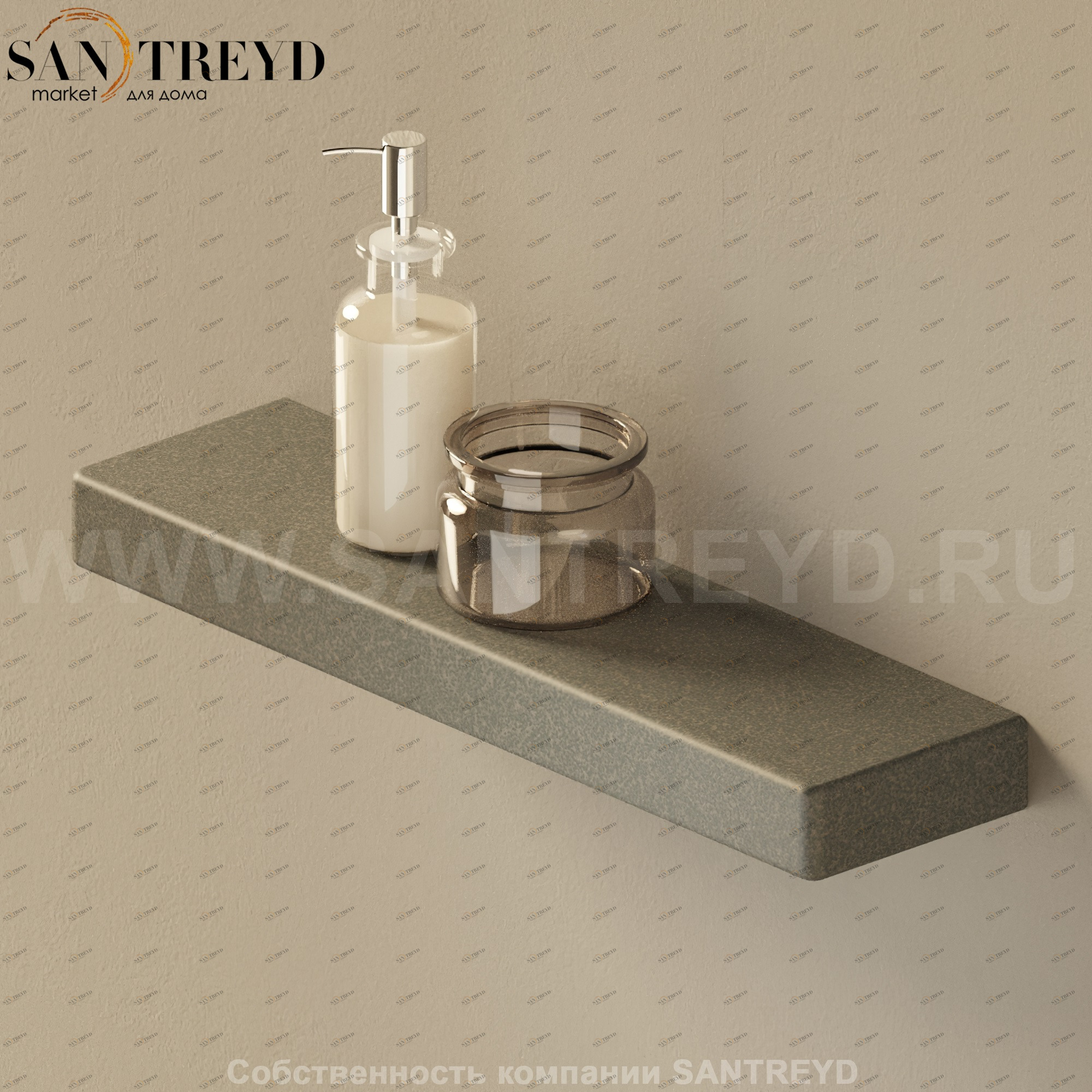 Flaminia BRICK SLIM Полка серая 5090S.7037 Ceramica Flaminia 5090S7037