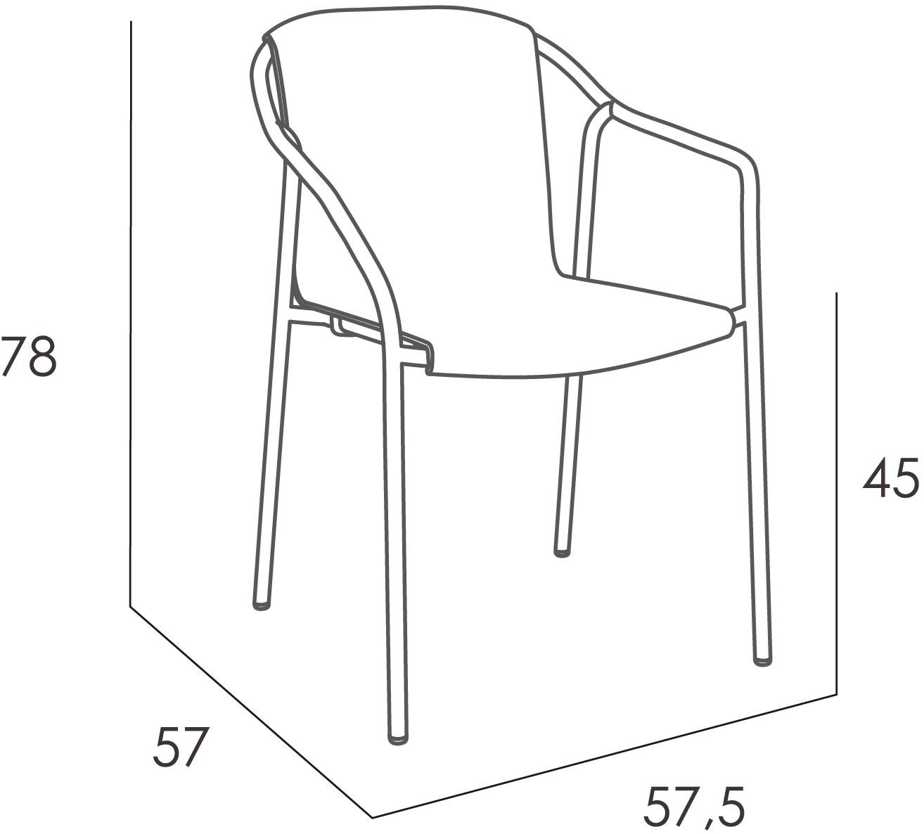 Ezpeleta Штабелируемый садовый стул из полипропилена с подлокотниками  Mn-rod01  - Вид №9