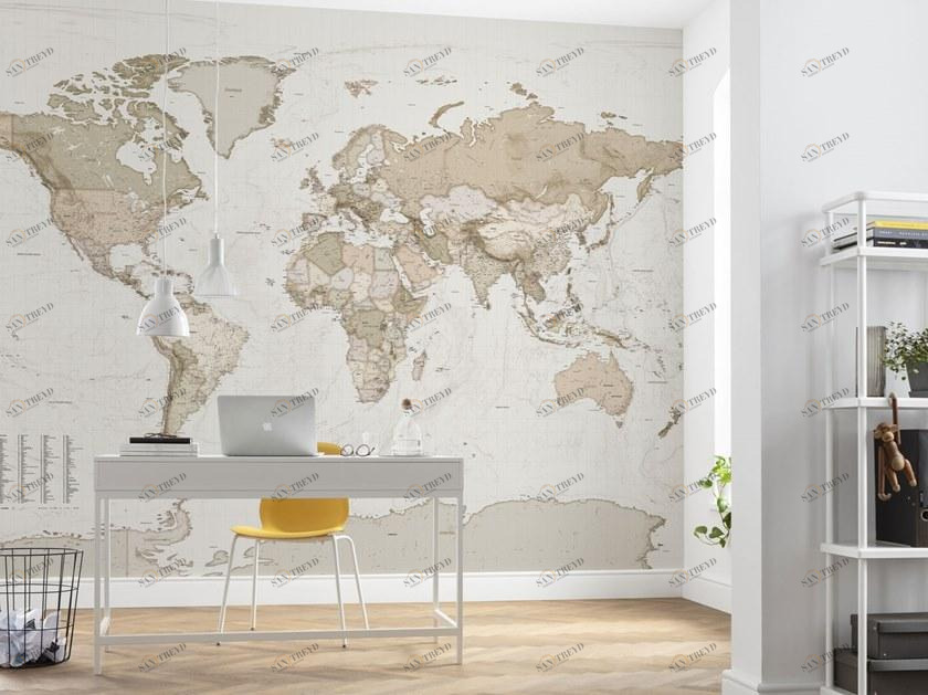 Komar Флизелиновые обои с картами Home X7-1015