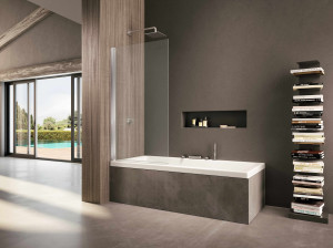 Стеклянная стена ванны