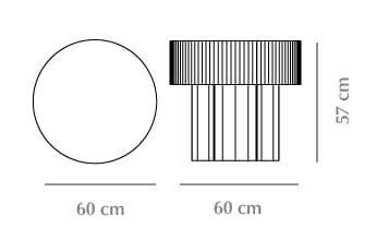 Высокий круглый журнальный столик из дуба и грецкого ореха DOOQ Nusa ARCH-00059477 - Вид №8