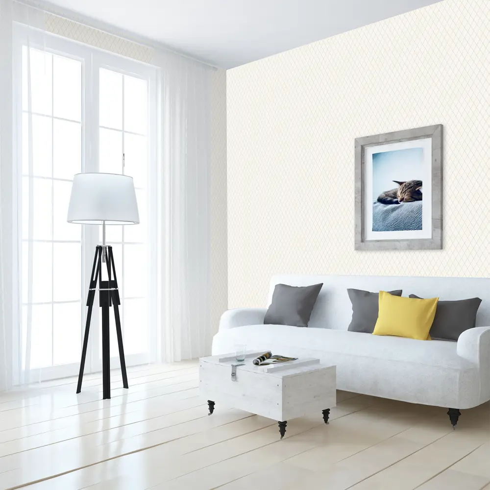 Обои флизелиновые Inspire Vivaldi белые 1.06 м Cream 5 STLM-2007613 - Вид №3