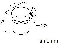 JUSTIME Настенный металлический держатель для зубных щеток Classik 6703-30-80cp - Вид №1