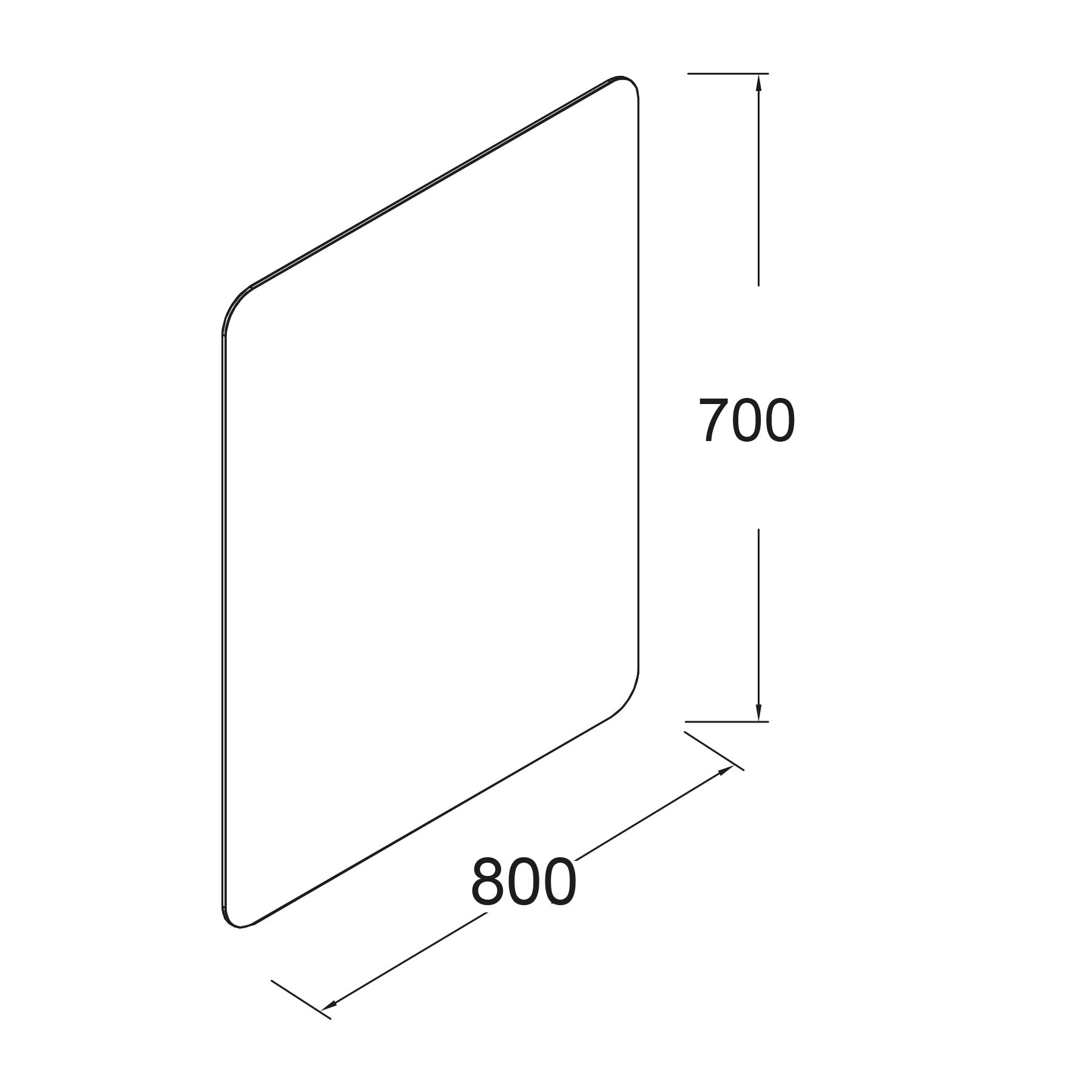 20731 SALGAR Зеркало ROTA 700 700 x 800 мм  - Вид №1