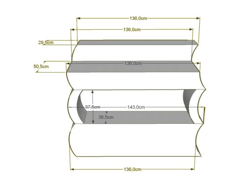 Барная стойка с подсветкой из полиэтилена Kloris CLIPPER ARCH-00112049 - Вид №5