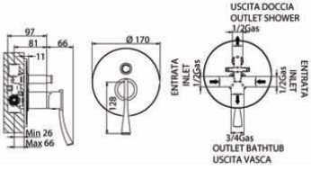 2846200000 Смеситель Bandini Eden Santreyd - Вид №1