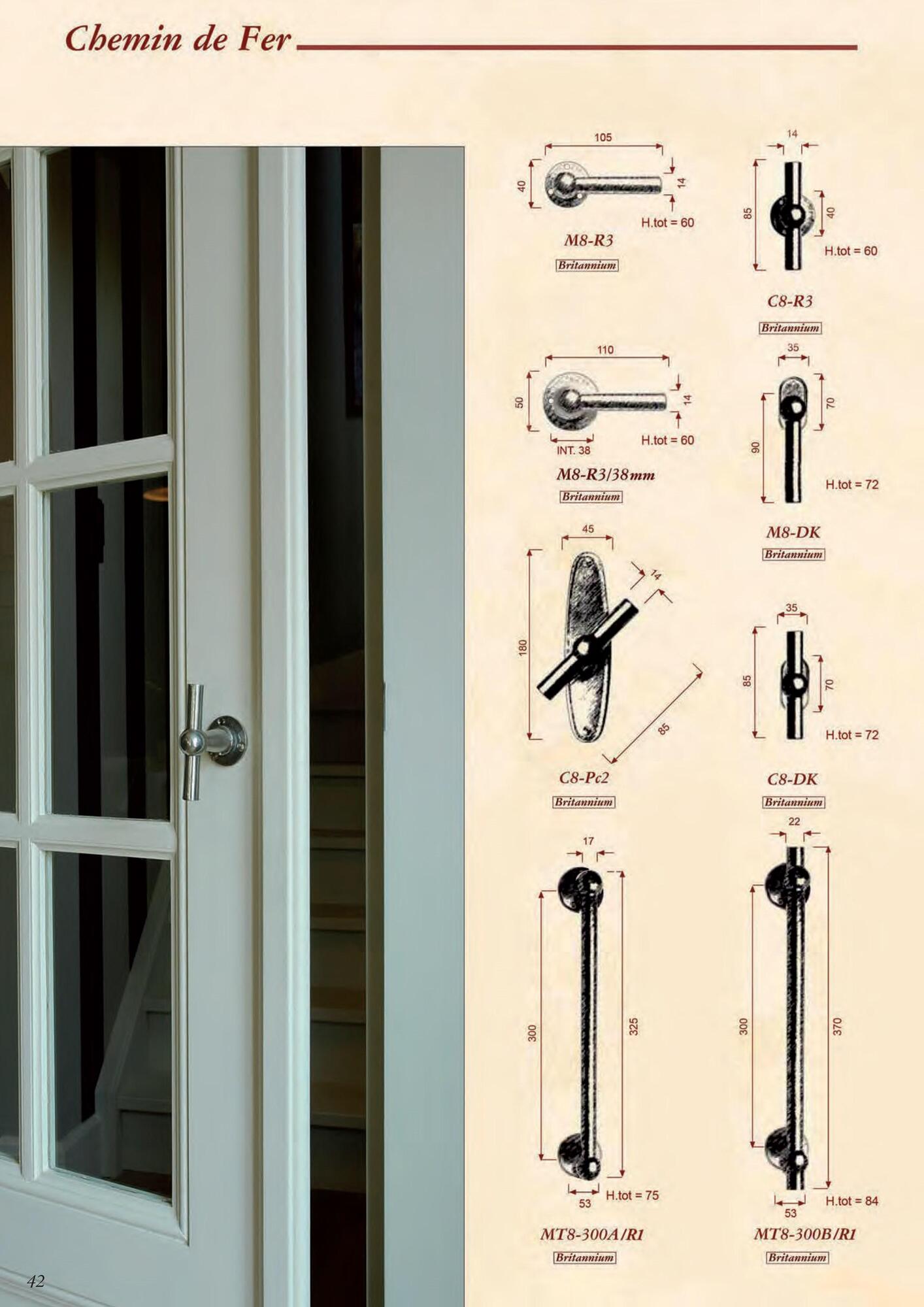 GIARA Болт кремона классический на розовом Chemin de fer sun-id-1478884 - Вид №5