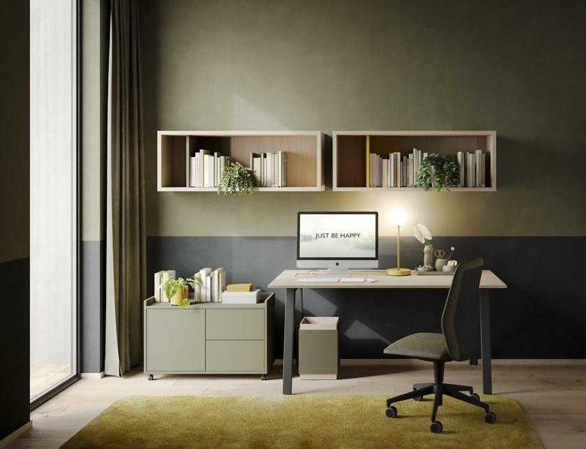 PROF Рабочий стол из дерева с системой управления кабелями Dodici sun-id-1491140 - Вид №5