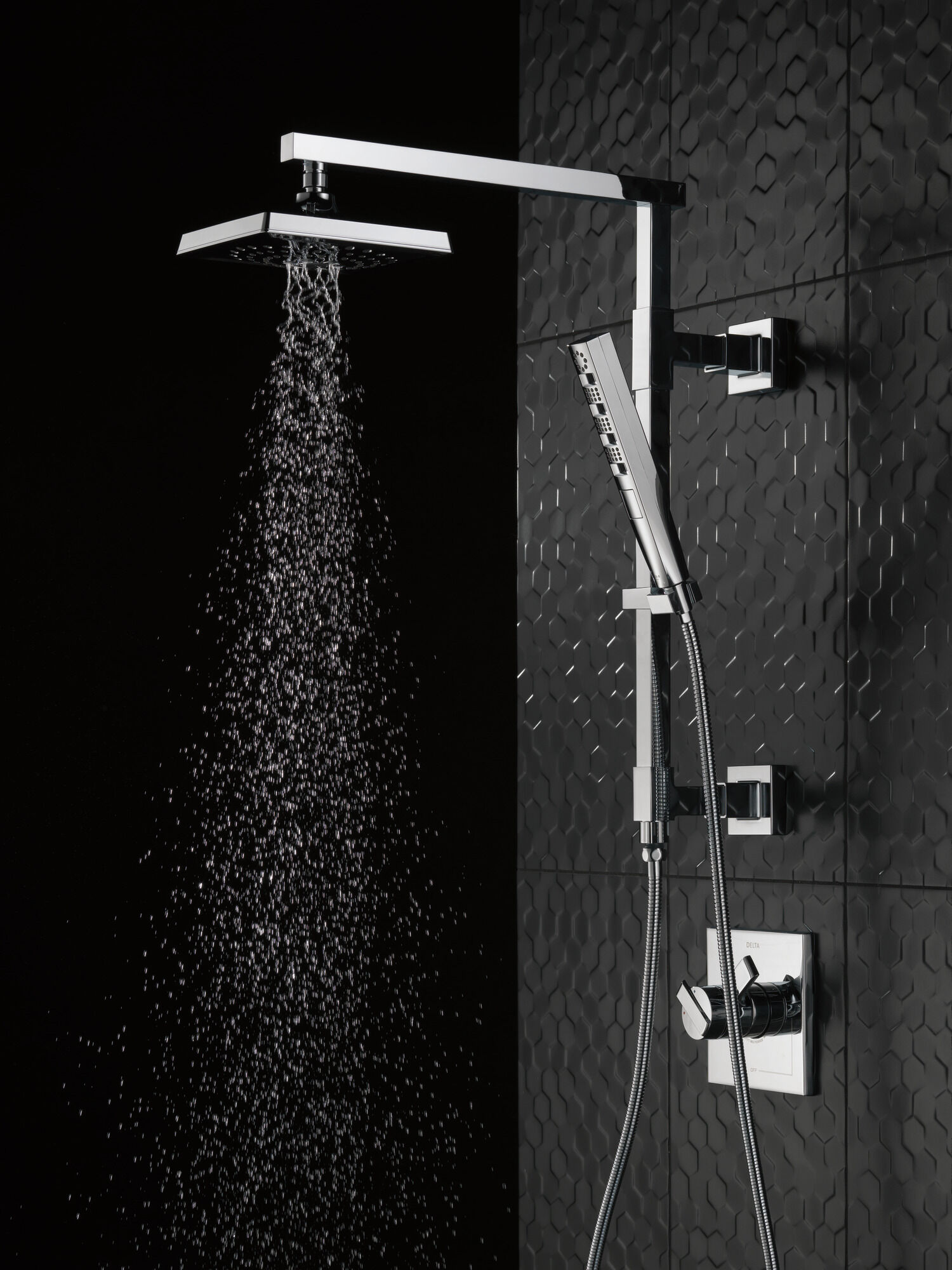 59140-SS-PK H2Okinetic® Ручной душ с 4 режимами Delta Faucet Universal Showering Нержавеющая сталь  - Вид №8