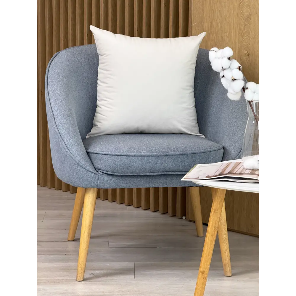 Подушка декоративная Linen Way Tony 45x45 см бархат цвет бело-серый STLM-2032786 - Вид №3