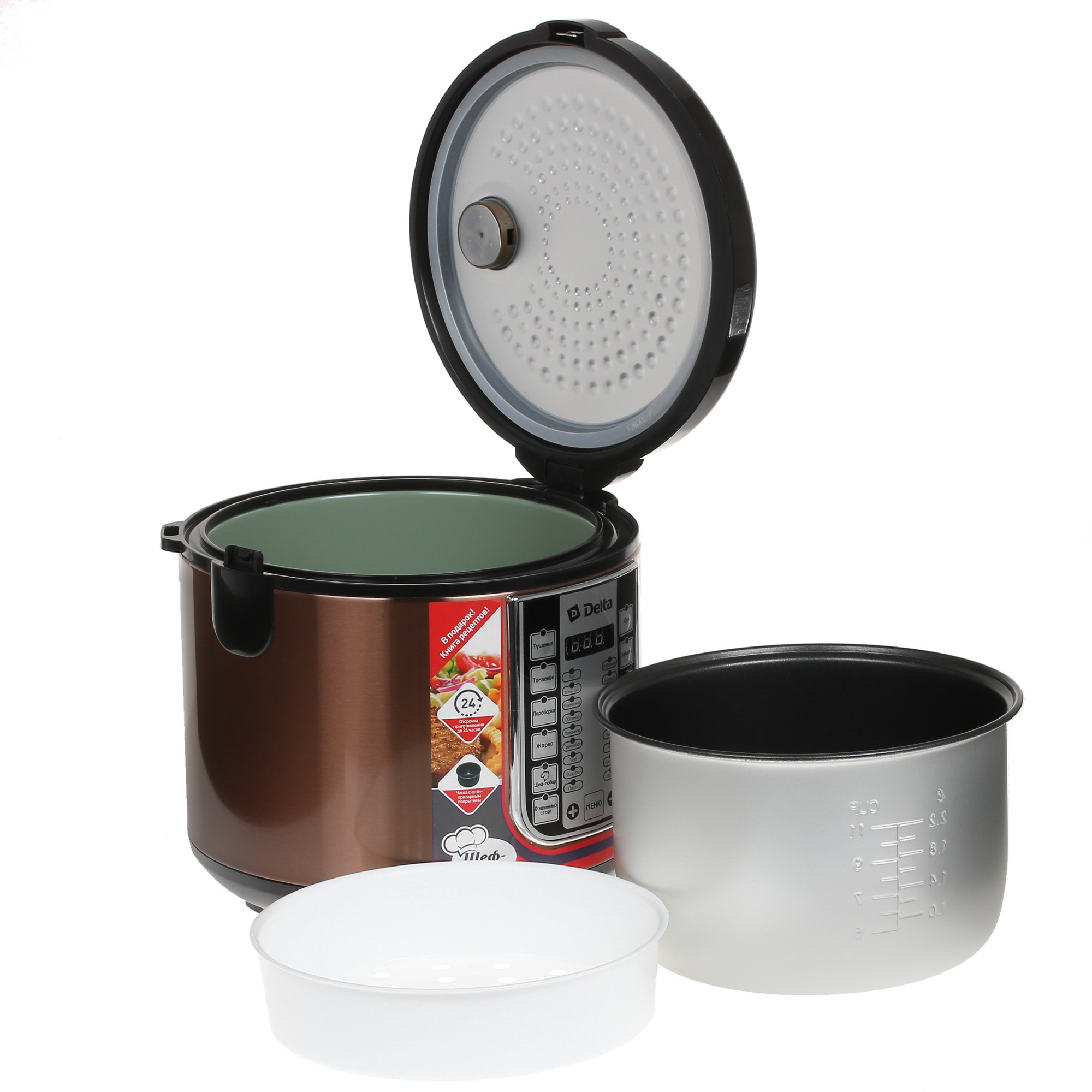 8100022 Мультиварка Delta DL-6518 коричневый STDN-0033085 - Вид №7