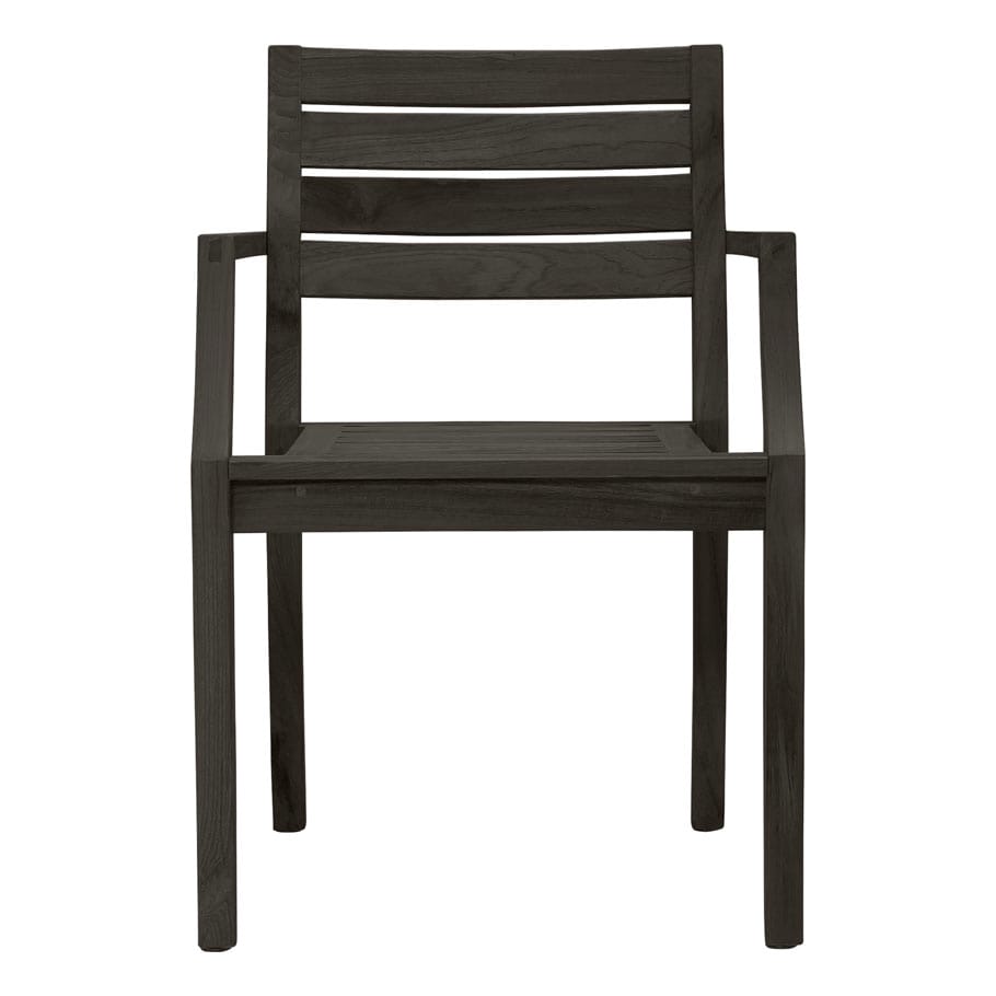 Штабелируемый стул из тикового дерева с подлокотниками JANUS et Cie Relais ARCH-00108647 - Вид №8