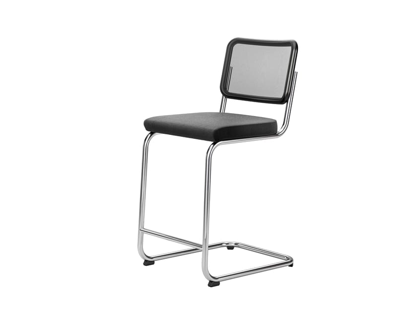 Мягкий консольный стул со спинкой из синтетической сетки THONET S 32 / S 64 ARCH-00081200