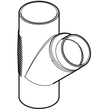 GEBERIT 315.124.14.1 Тройник Geberit Silent-db20 45°  - Вид №1