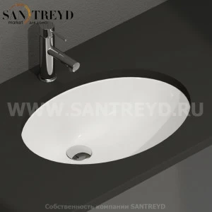 VA018BI Накладная раковина под столешницу  овальная Ceramica Globo GRACE