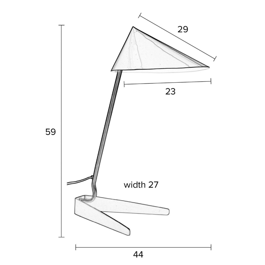 Лампа настольная Lizzy, белая White Label Living 5200058 - Вид №7