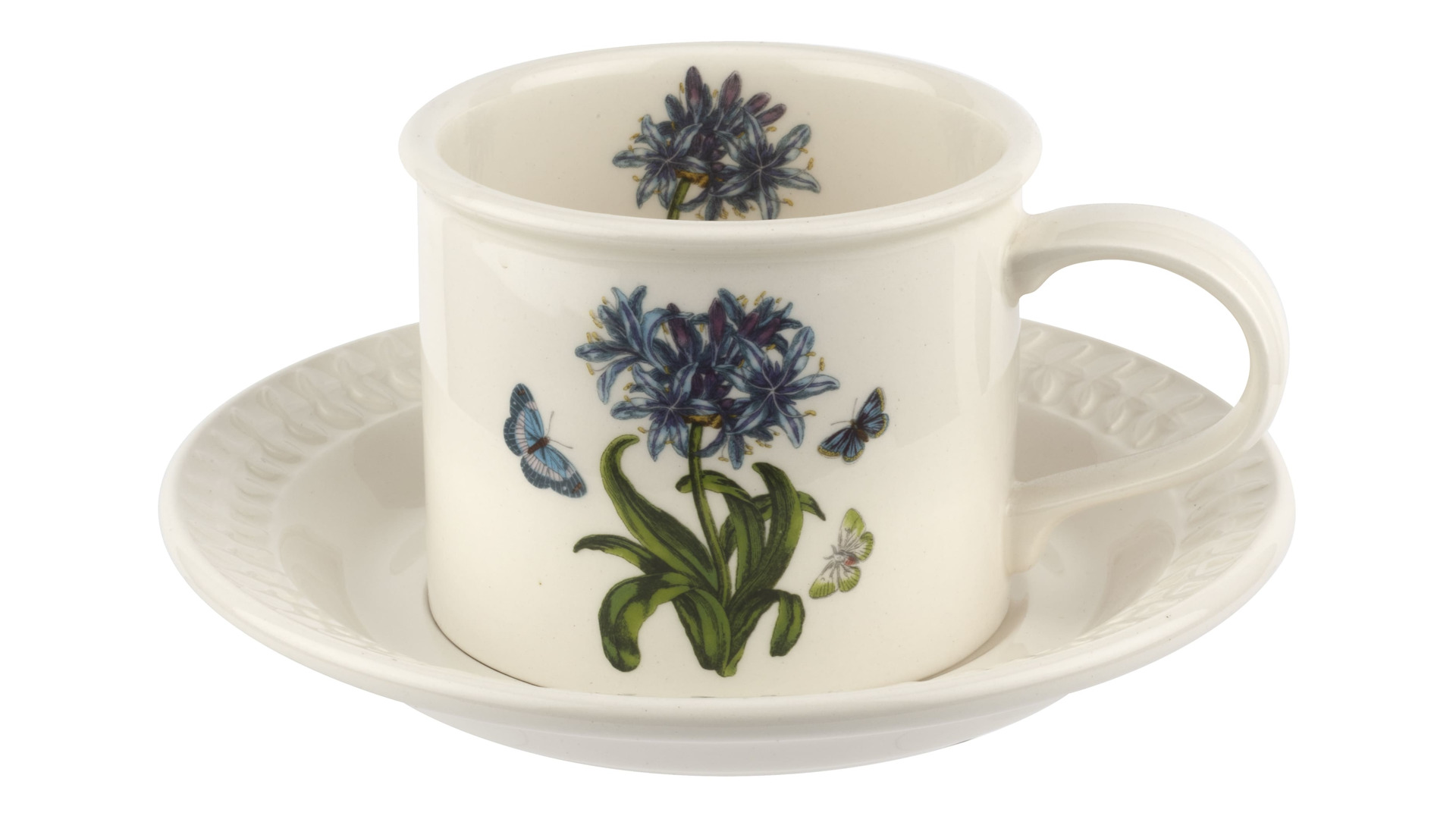 10660876 Portmeirion Набор чайных чашек с блюдцами Portmeirion "Ботанический сад. Рельеф" 260мл, 4шт Фаянс  - Вид №4