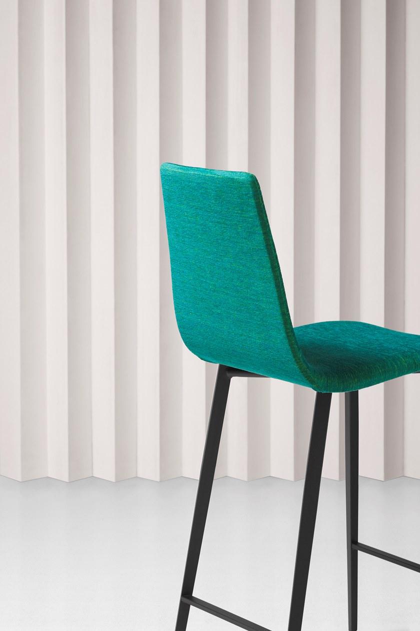 MOBLIBERICA Табурет высокий, обитый тканью, с подставкой для ног Salt sun-id-1414106 - Вид №5