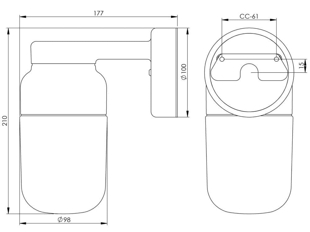 Матовый и фарфоровый стеклянный настенный светильник Ifö Electric Ohm ARCH-00150224 - Вид №6