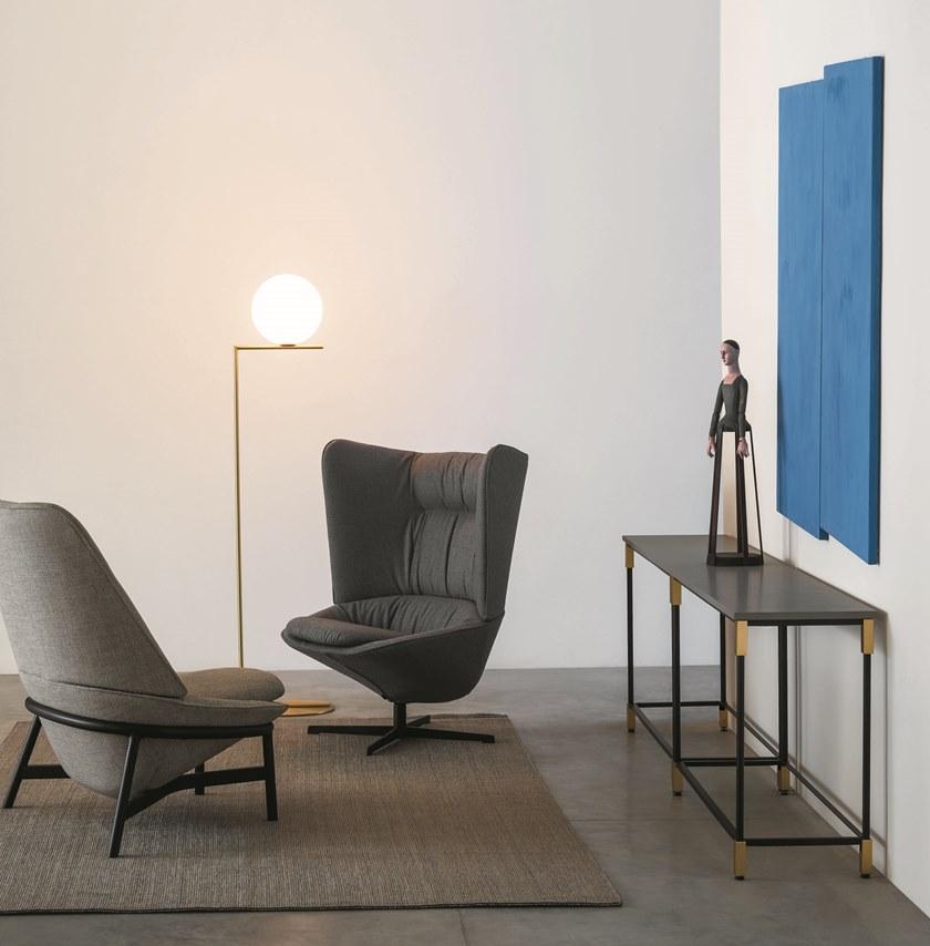 arflex Кресло Wing из кожи с 4-мя спицами и высокой спинкой Ladle sun-id-1374660 - Вид №6