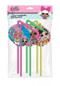 280535 Набор трубочек для коктейля 6 шт. "LOL"