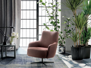 Тканевое вращающееся кресло