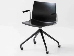 GABER Поворотный офисный стул из технополимера с подлокотниками