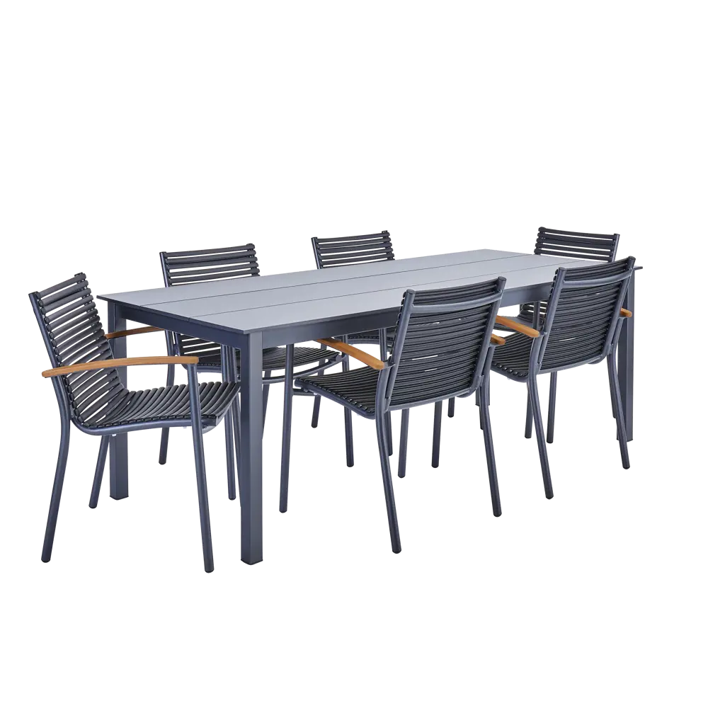 Стол садовый прямоугольный Naterial Dora 206x89x75 см алюминий/пластик 84279533 STLM-2026688 Товар без серии - Вид №14
