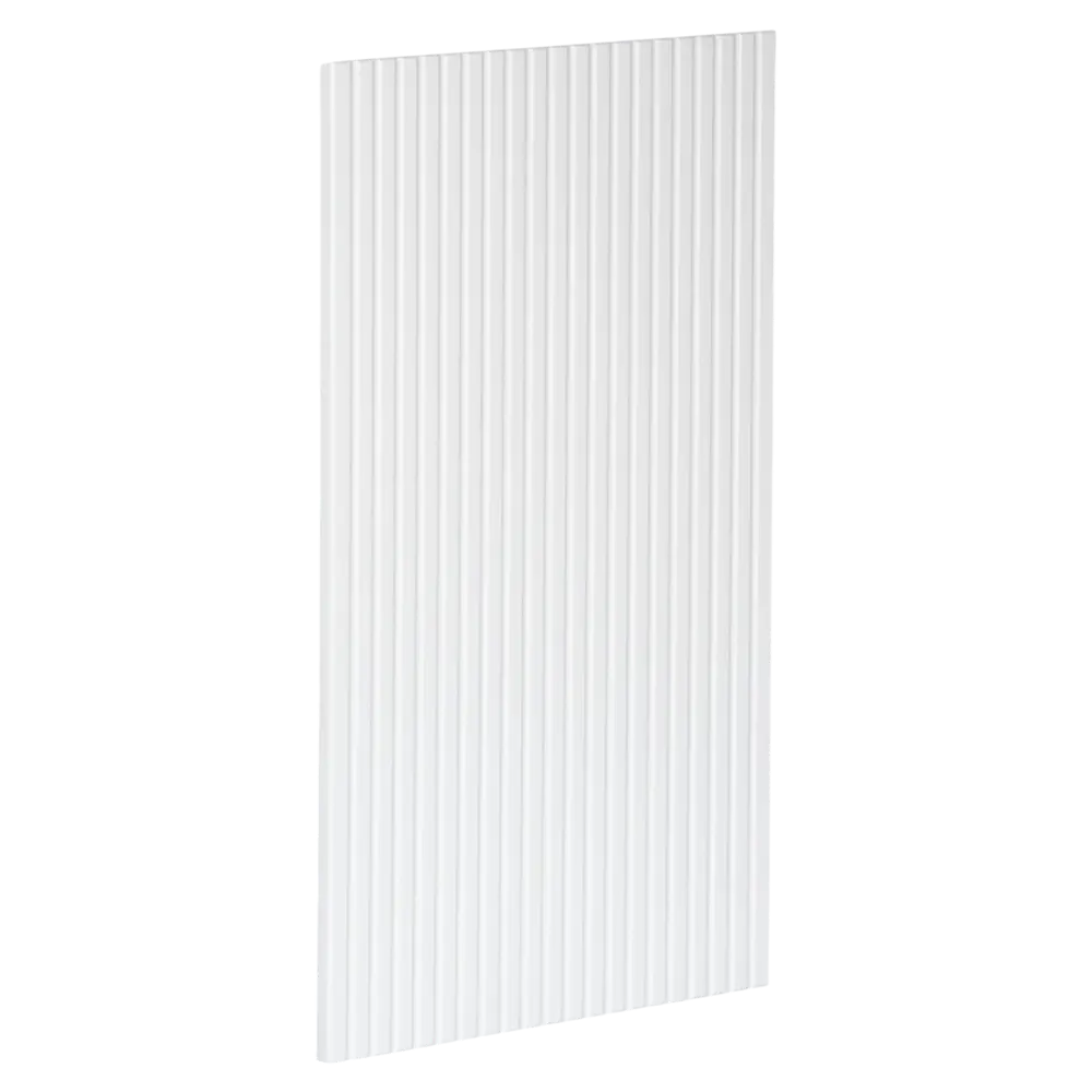 Фасад кухонный «Висла» Konsensa — белый МДФ с рельефными рейками 44.7×76.5 см 89385092 STLM-1571490 - Вид №1