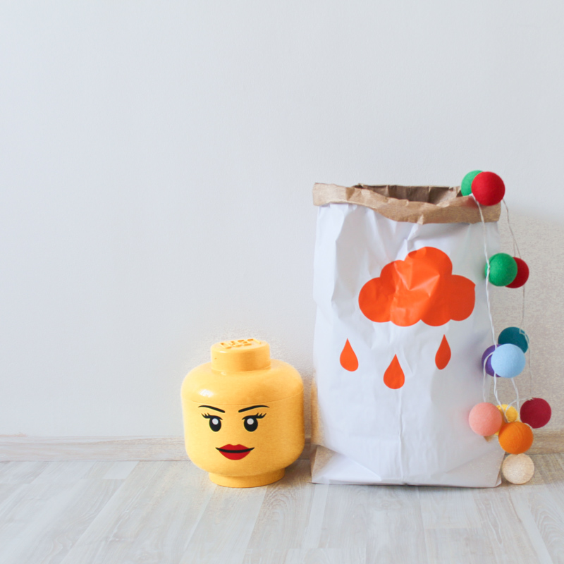 Эко-мешок для игрушек Rain из крафт бумаги VAMVIGVAM  282064 Белый;бежевый Santreyd  - Вид №1