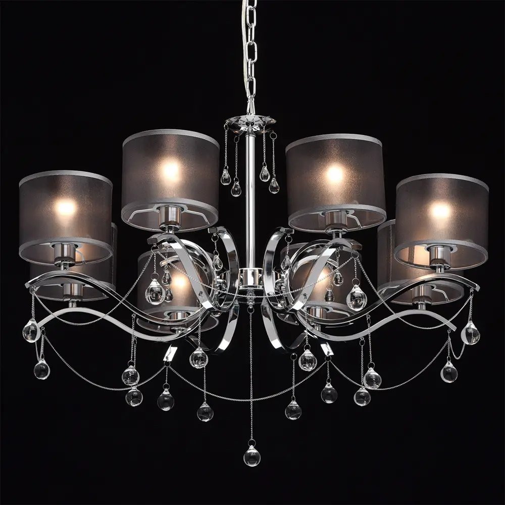 Люстра подвесная «Федерика», 8 ламп, 16 м², цвет серебро MW-Light STLM-2040401 - Вид №1