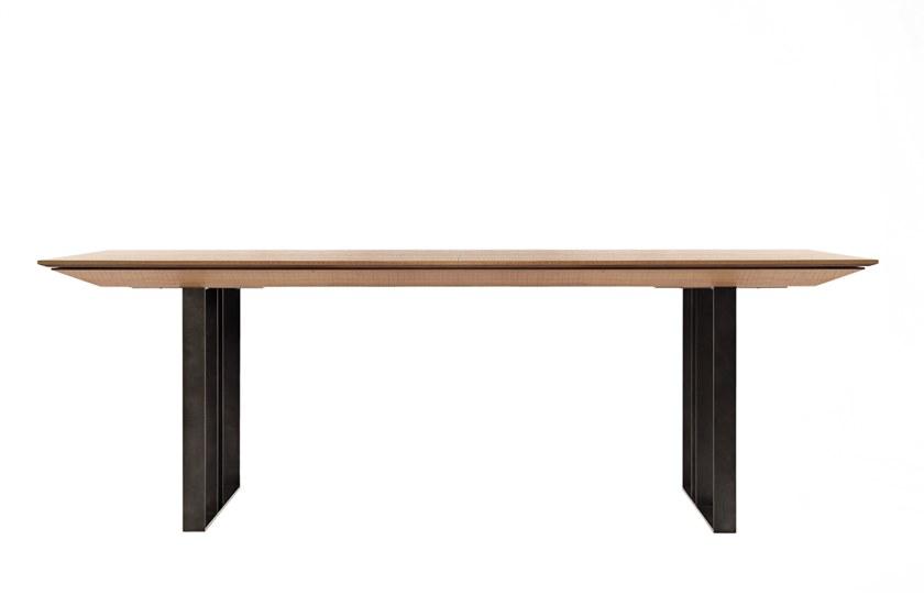 Maiullari Раскладной прямоугольный обеденный стол из стали и дерева sun-id-1454001 - Вид №2