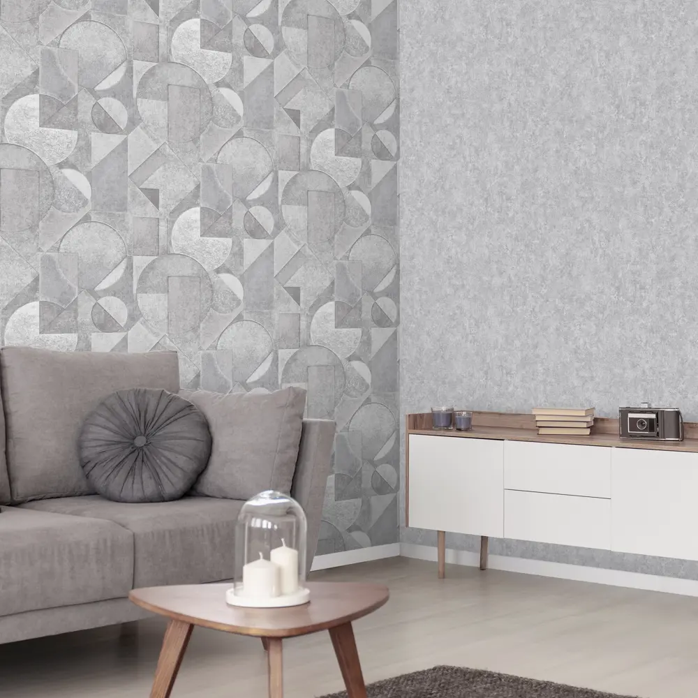 Обои флизелиновые Ateliero Cubus серые 1.06 м AT88194-06 STLM-2081610 - Вид №4