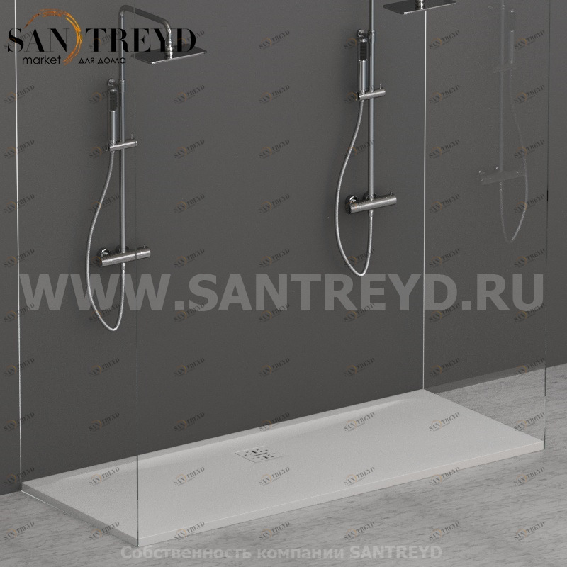 DP17070501 Душевой поддон 170х70 см цвет Белый бархат Globo DOCCIAPIETRA Италия Ceramica Globo