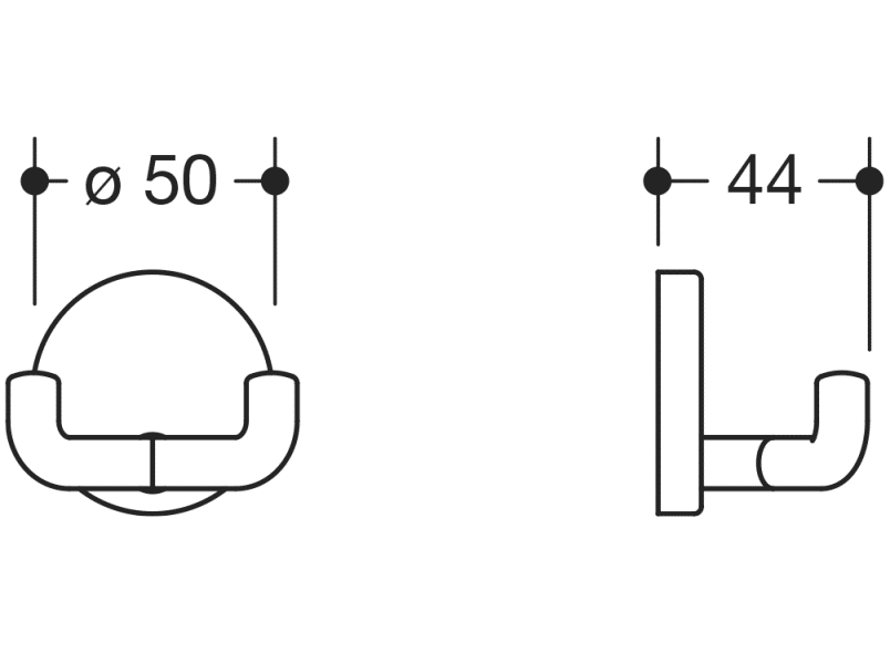 800.90.04091 двойной крючок HEWI System 111 | Polyamid  - Вид №14