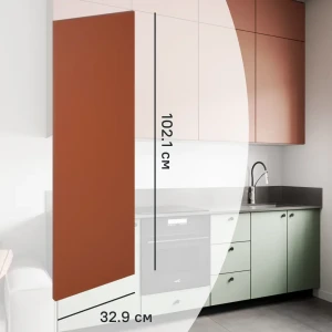 KONSENSA Фасад кухонный Тара терракотовый 32,9×102,1 см МДФ 89385571