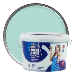 Краска водно-дисперсионная Trend Farbe цвет морская волна 2.5 л
