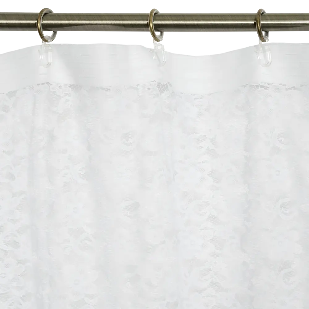 Тюль на ленте Мильфлер 250x260 см полиэстер цветы цвет белый AMORE MIO STLM-2162664 - Вид №6