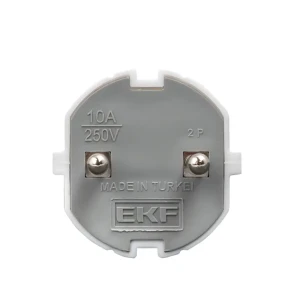 91652196 Вилка Ekf Proxima AVP10-10-r 250 В без заземления цвет белый STLM-1111092