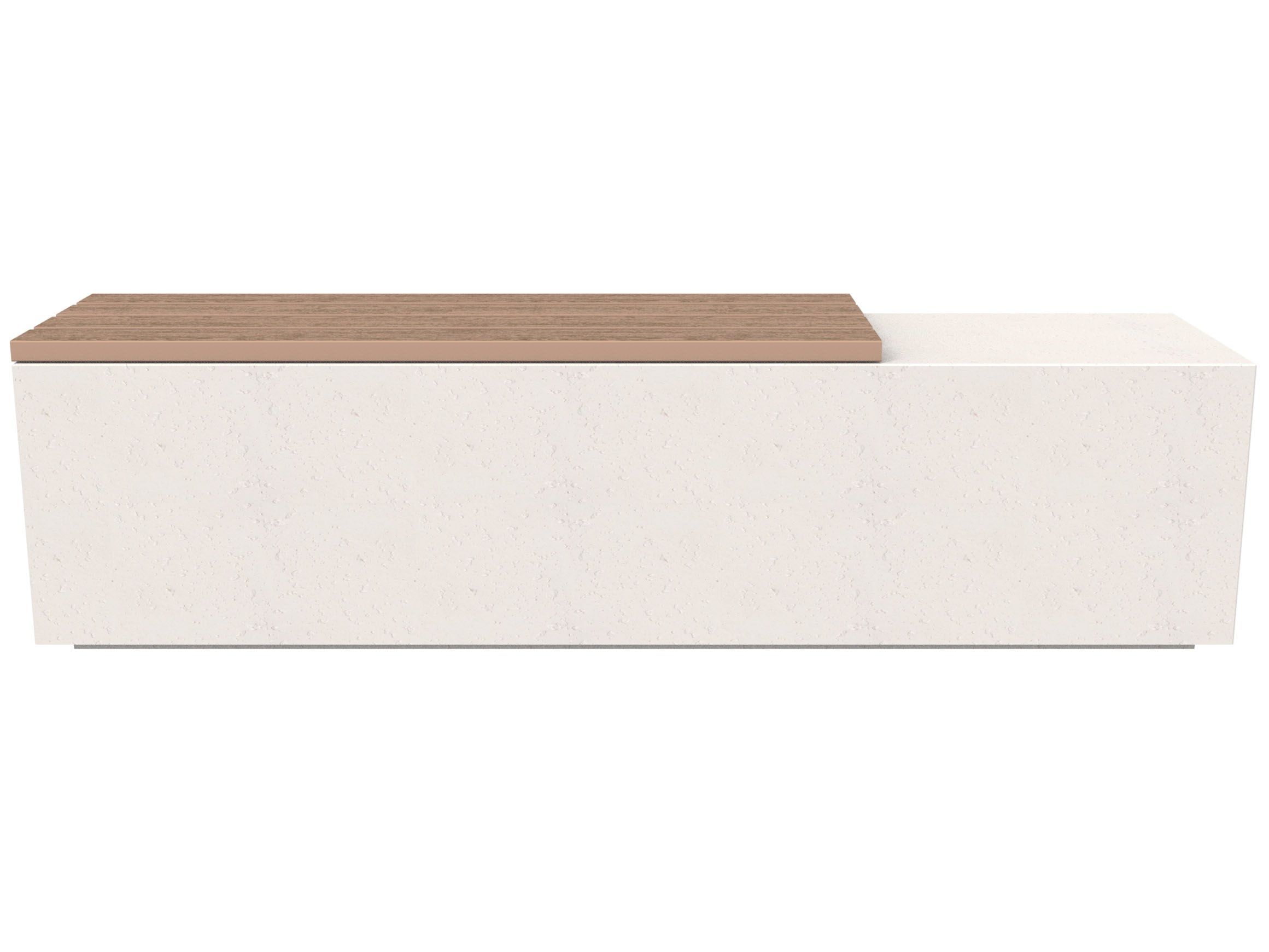 Бетонная скамья с планками WPC Lazzari Афина ARCH-00075834 - Вид №2