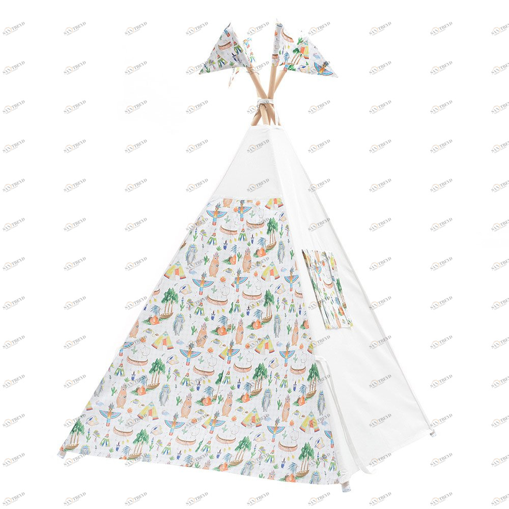 Вигвам Native Party с окном,карманом и флажками VAMVIGVAM NATIVE PARTY 281908 Белый Santreyd 