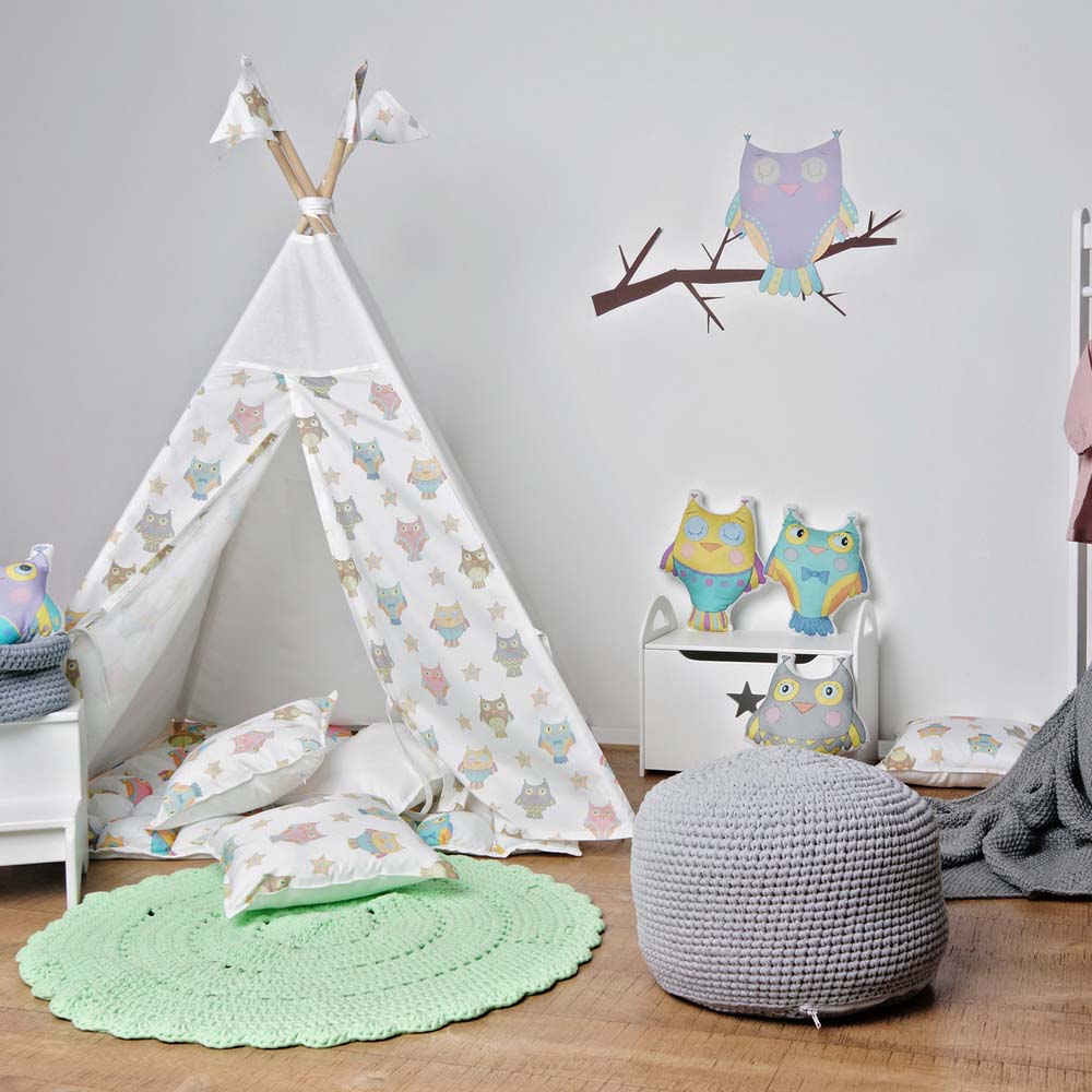 Вигвам для детей "Милые совята" VAMVIGVAM  281899 Белый;бежевый Santreyd  - Вид №1