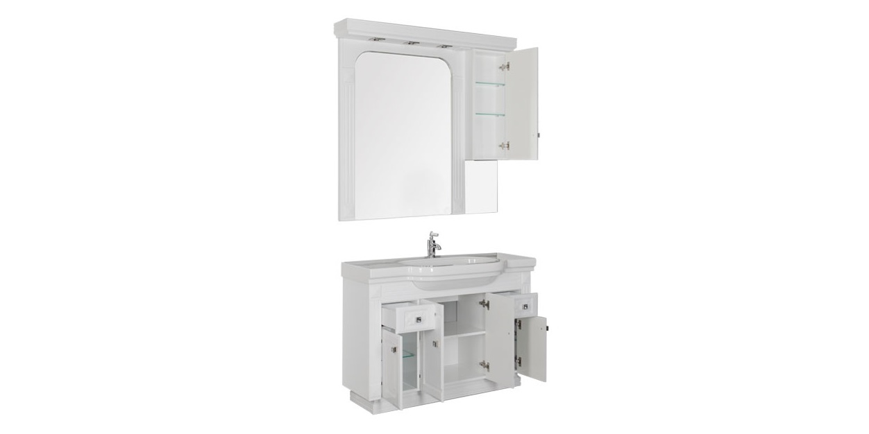 Комплект мебели Aquanet Фредерика 125 белый 00170097 - Вид №2