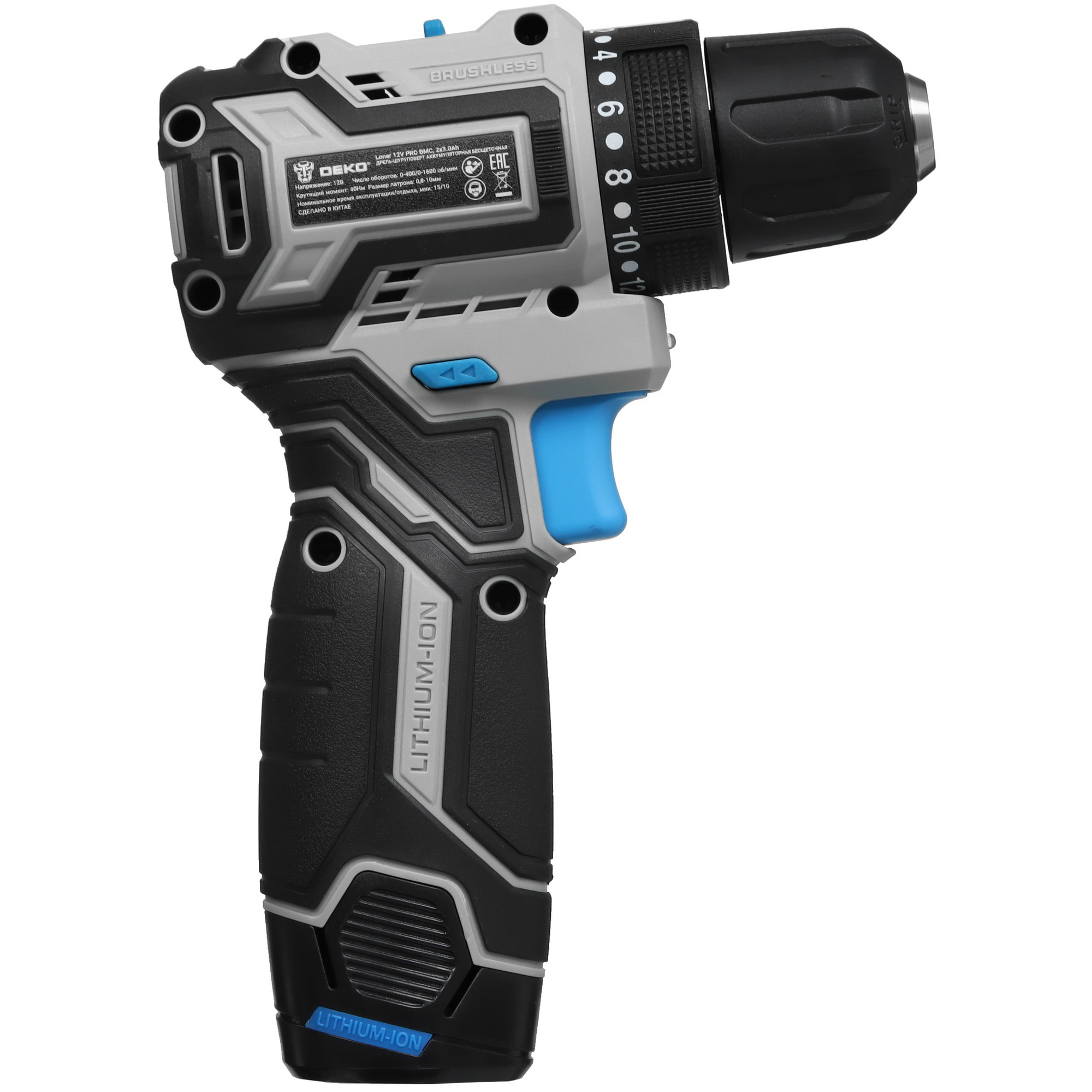 Дрель-шуруповерт DEKO Loner 12V PRO 5463224 STDN-0099761 - Вид №2