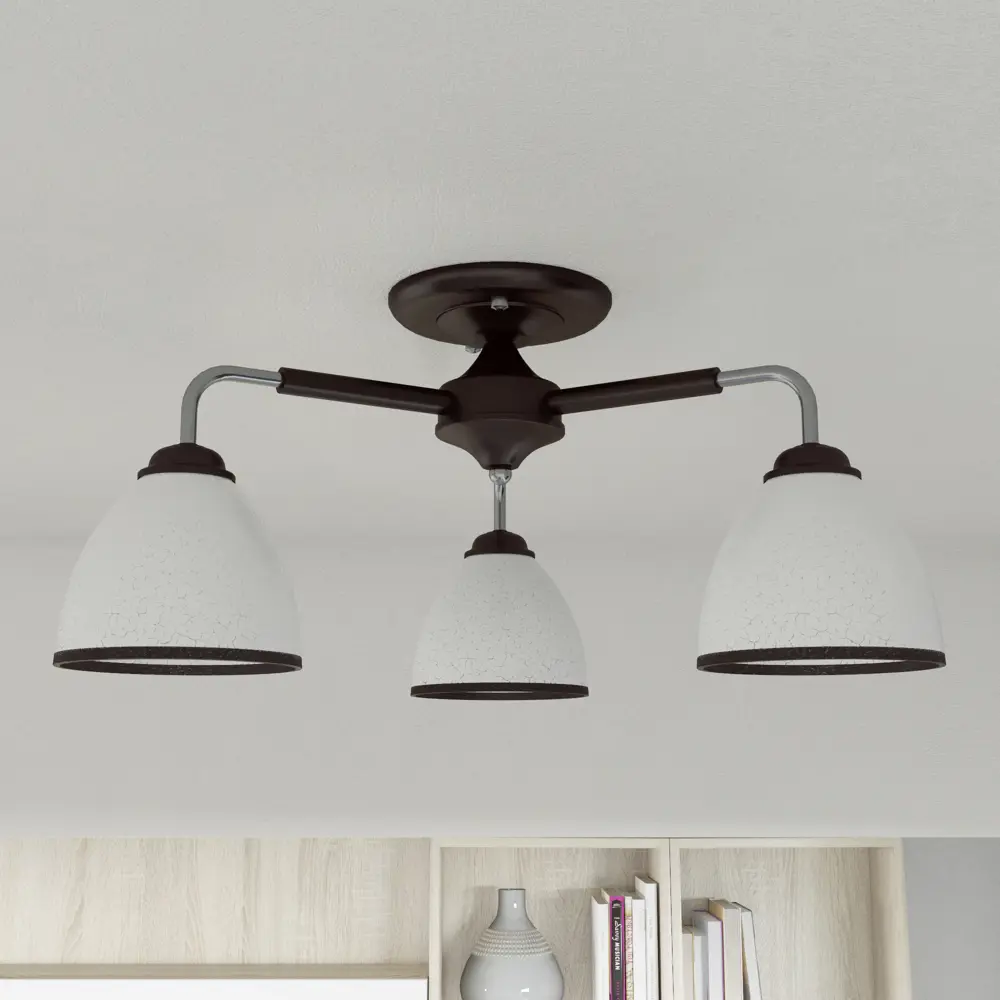 Люстра потолочная KREAFORTA Zeya 3 ламп цвет белый STLM-2139758 - Вид №2