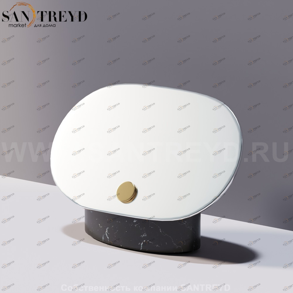 Agape CONSTELLATION Горизонтальное зеркало с подставкой из черного мрамора ACOM0301NM