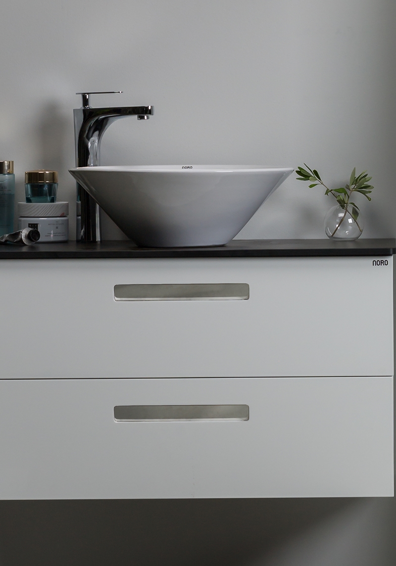 1259 Вставка В Ручку Перевозить Высокий Шкаф, Хром, Упаковка Из 3 Шт. Noro  Хром  - Вид №2