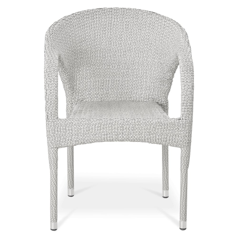 Мебель садовая, искусственный ротанг, на 4 персоны White AFINA  241051 Белый  - Вид №4