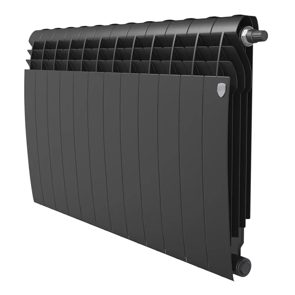 Радиатор секционный Royal Thermo Biliner 500/87 12 секций нижнее подключение биметалл черный 89391438 STLM-2108387 Отсутствует